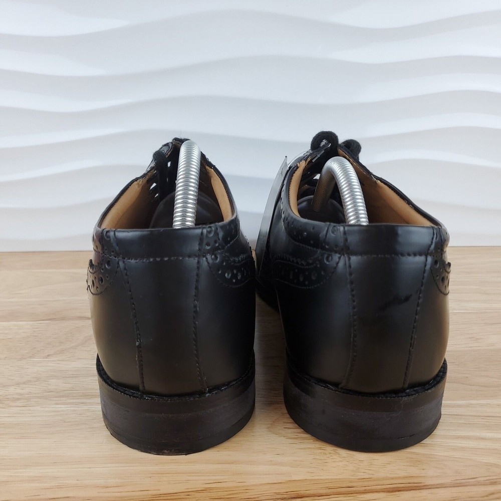 Thistle‎ Shoes Leather Ghillie Brogue Black Kilt Scottish Tassel Shoes Mens 9 - Picture 7 of 11